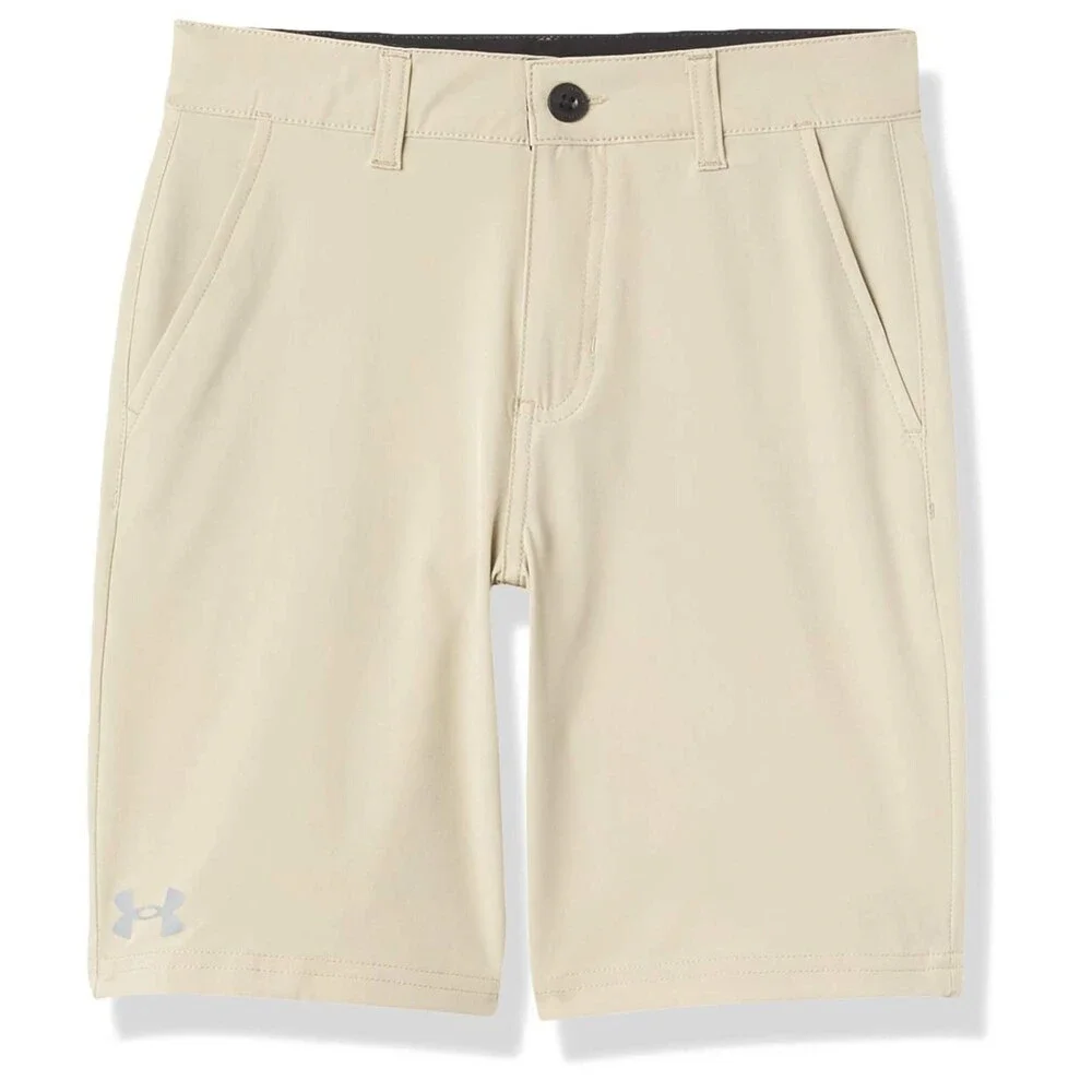 Under Armour Board Shorts Boys 20 Beige Stretch Swimwear Performance KFC1230